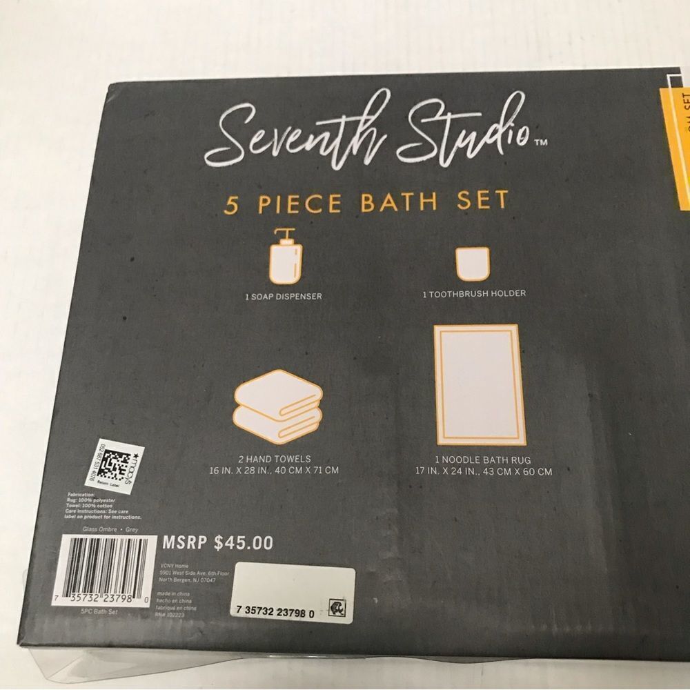Macy’s Seventh Studio five piece bath set - Picture 5 of 5